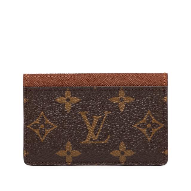 ルイ ヴィトン モノグラム ポルトカルト サーンプル カードケース パスケース 名刺入れ  M61733 ブラウン PVC LOUIS VUITTON 【中古】