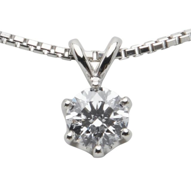 Pt900 プラチナ Pt850 プラチナ ダイヤ0.315ct プチ ペンダントネックレス レディース 中古_1
