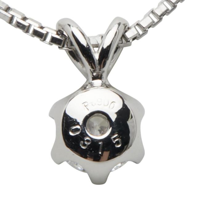 Pt900 プラチナ Pt850 プラチナ ダイヤ0.315ct プチ ペンダントネックレス レディース 中古_2