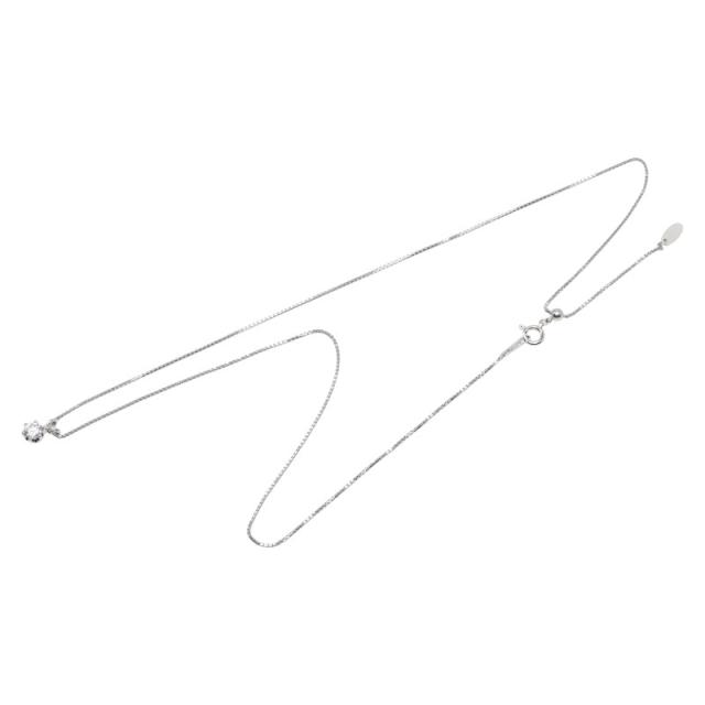 Pt900 プラチナ Pt850 プラチナ ダイヤ0.315ct プチ ペンダントネックレス レディース 中古_3