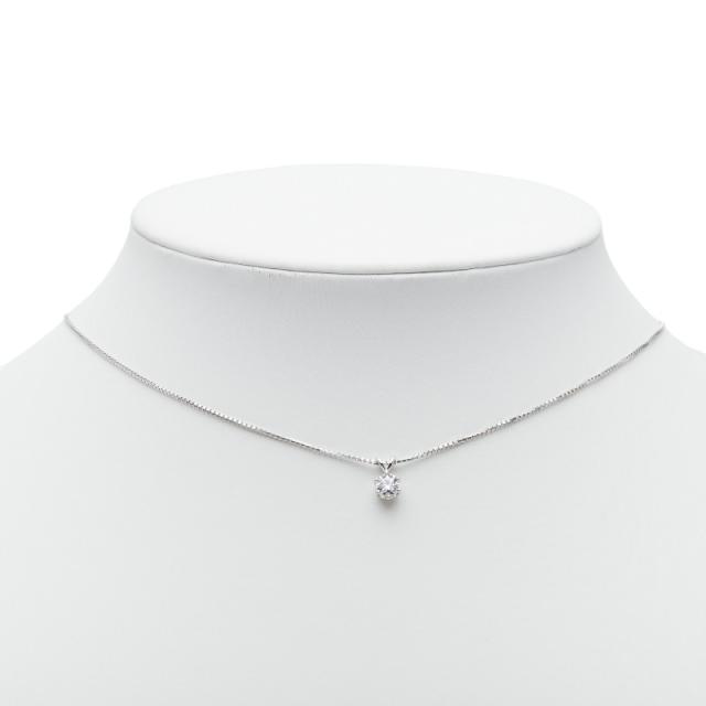 Pt900 プラチナ Pt850 プラチナ ダイヤ0.315ct プチ ペンダントネックレス レディース 中古_5