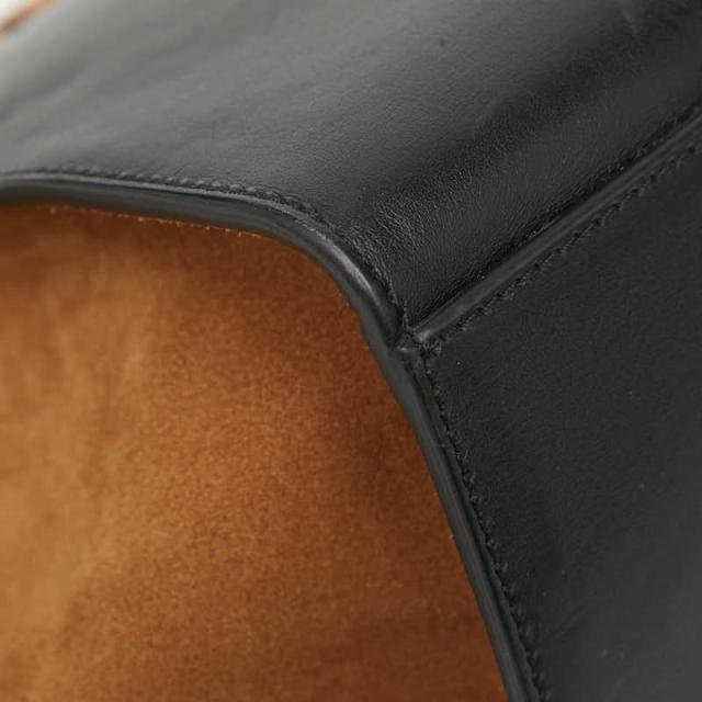 セリーヌ トラペーズ ミディアム ハンドバッグ ショルダーバッグ 2WAY ブラック オレンジ ブラウン レザー パイソン CELINE 【中古】