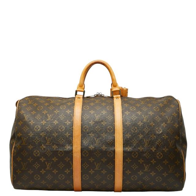 ルイ ヴィトン モノグラム キーポル55 ボストンバッグ トラベルバッグ 旅行用バッグ M41424 ブラウン PVC レザー LOUIS VUITTON 【中古】