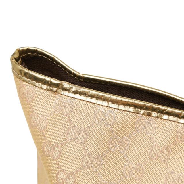グッチ GGキャンバス ハンドバッグ トートバッグ 267474 ベージュ ゴールド キャンバス レザー レディース GUCCI 【中古】_8