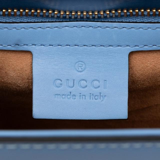 グッチ シルヴィ ワンショルダーバッグ 421882 ブルー レザー レディース GUCCI 【中古】_4