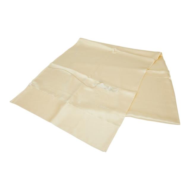 カルティエ ロゴ パンテール モチーフ ストール ホワイト アイボリー シルク レディース CARTIER 【中古】