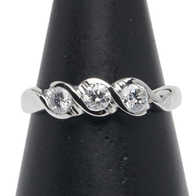 Pt900 プラチナ ダイヤ0.56ct リング 指輪 レディース 17号 中古_1