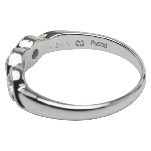 Pt900 プラチナ ダイヤ0.56ct リング 指輪 レディース 17号 中古_5