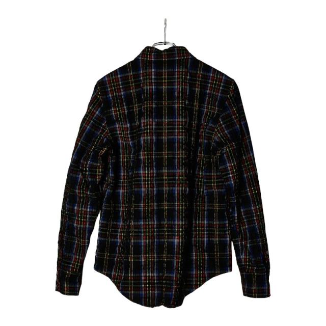 サンローラン 21AW チェック ウエスタンシャツ 長袖シャツ サイズM Y22MA ブラック マルチカラー コーデュロイ SAINT LAURENT 【中古】_1
