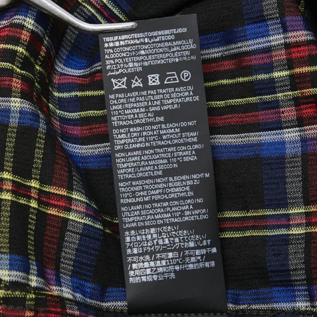 サンローラン 21AW チェック ウエスタンシャツ 長袖シャツ サイズM Y22MA ブラック マルチカラー コーデュロイ SAINT LAURENT 【中古】_5