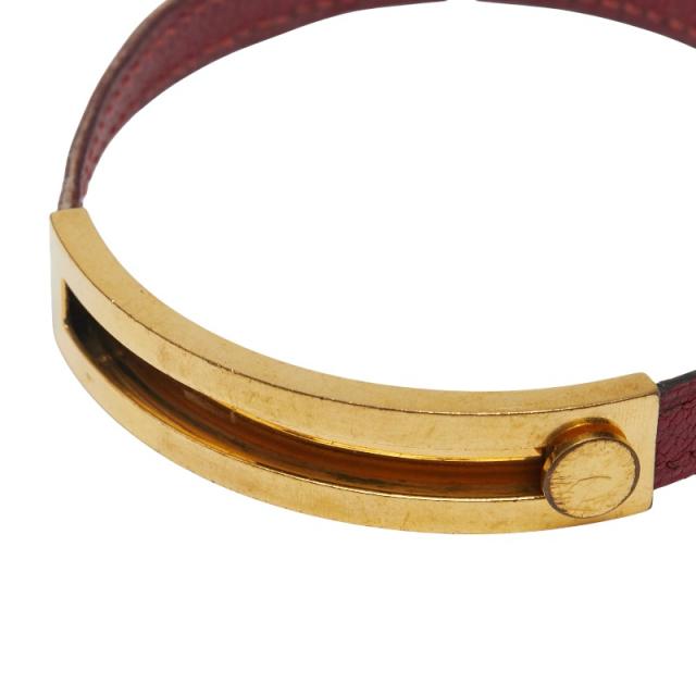 エルメス プスプス バングル レッド レザー レディース HERMES 【中古】_2