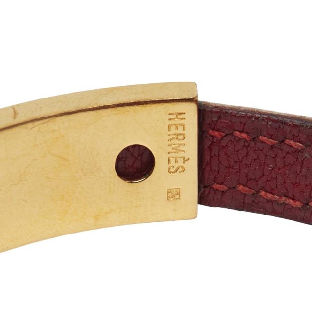 エルメス プスプス バングル レッド レザー レディース HERMES 【中古】_4