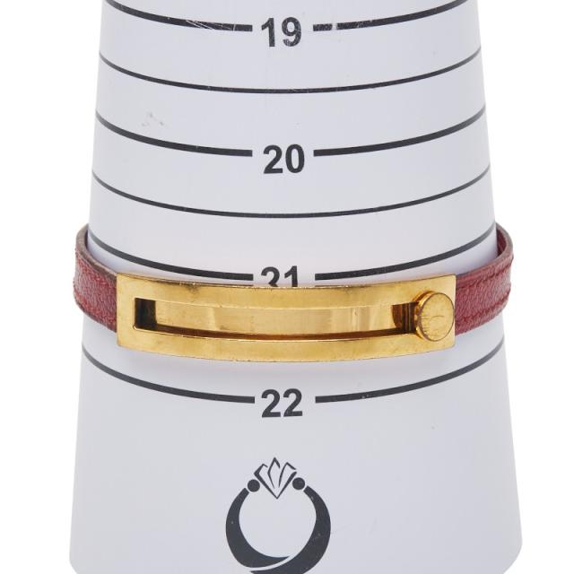 エルメス プスプス バングル レッド レザー レディース HERMES 【中古】_6
