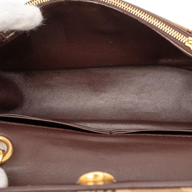 バレンシアガ BBロゴ チェーン ショルダーバッグ ハンドバッグ 516919 ベージュ ブラウン キャンバス レザー BALENCIAGA 【中古】_3