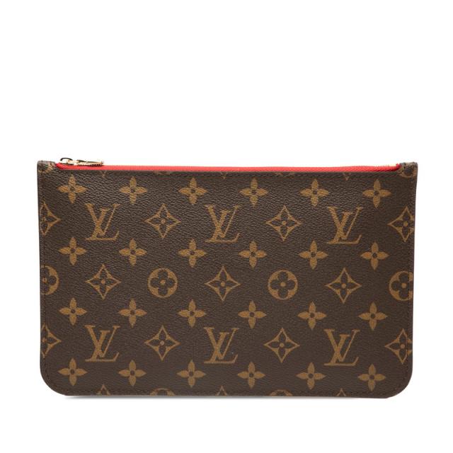 ルイ ヴィトン モノグラム ネヴァーフルMM 付属 ポーチ ブラウン レッド PVC レディース LOUIS VUITTON 【中古】