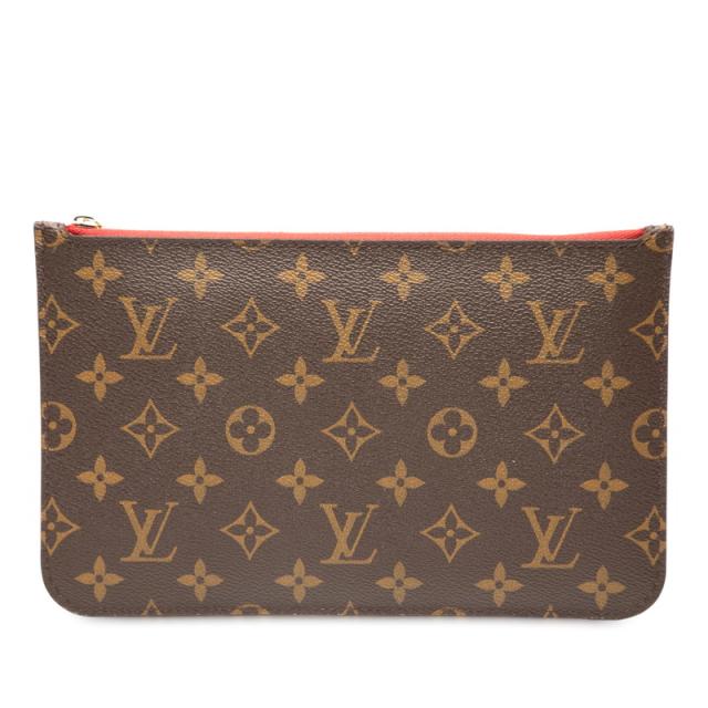 ルイ ヴィトン モノグラム ネヴァーフルMM 付属 ポーチ ブラウン レッド PVC レディース LOUIS VUITTON 【中古】