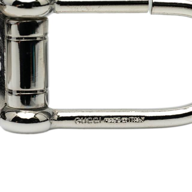 グッチ ロゴタイプ キーホルダー 引きつける しろがね色 金属元素 レディース GUCCI 【中古】