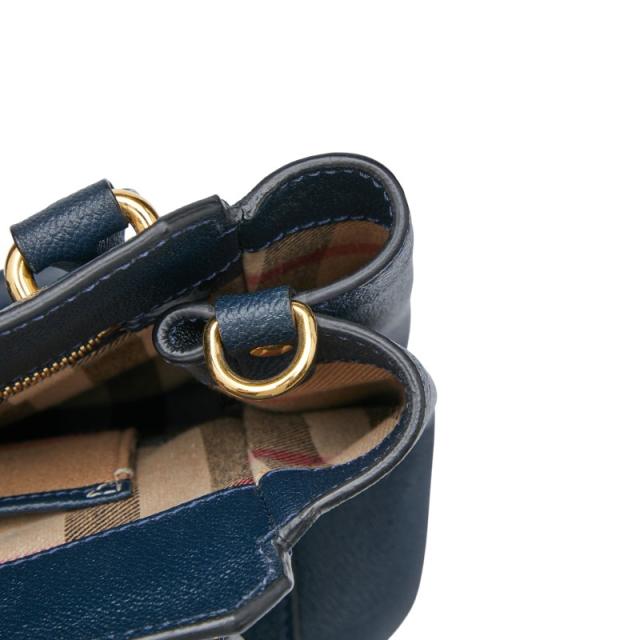 バーバリー ハンドバッグ ショルダーバッグ 2WAY ネイビー レザー レディース BURBERRY 【中古】_7