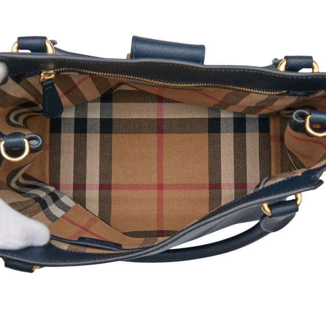 バーバリー ハンドバッグ ショルダーバッグ 2WAY ネイビー レザー レディース BURBERRY 【中古】_8