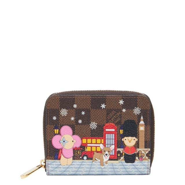 ルイ ヴィトン ダミエ ヴィヴィエンヌ ジッピーパース ケース 財布 N60492 ブラウン レディース LOUIS VUITTON 【中古】