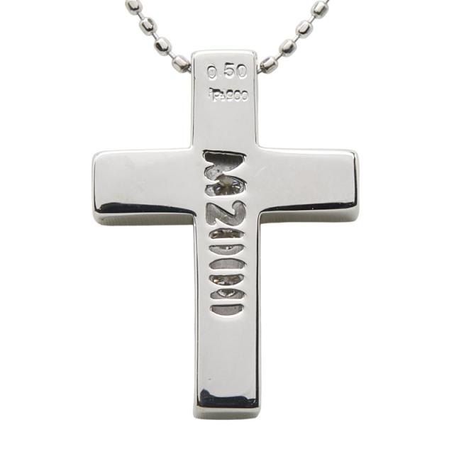 Pt900 プラチナ Pt850 プラチナ ダイヤ0.50ct クロス 十字架 モチーフ ネックレス レディース 中古 Pt900 プラチナ Pt850 プラチナ ダイヤ0.50ct クロス 十字架 モチーフ ネックレス レディース 中古