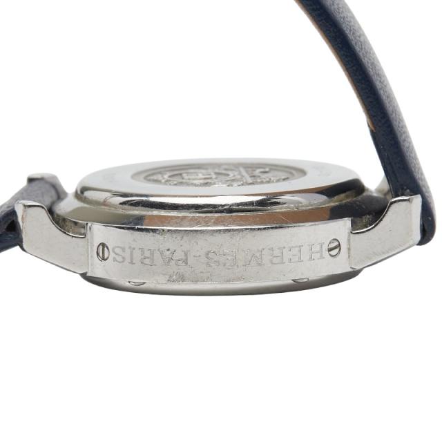 エルメス クリッパー ベルト社外品 腕時計 CL1.310 クオーツ ブルー文字盤 ステンレススチール レザー レディース HERMES 【中古】_5