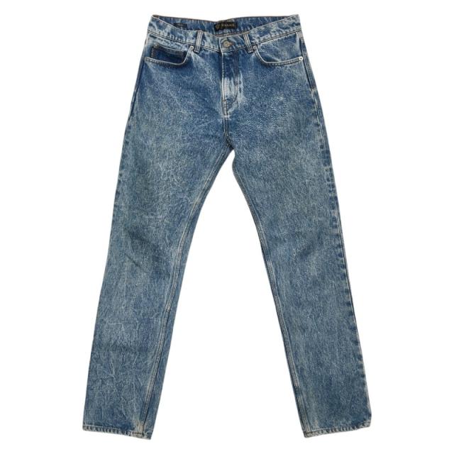 ヴェルサーチェ デニムパンツ サイズ:33 ブルー コットン レディース VERSACE 【中古】