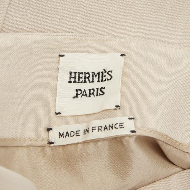 エルメス タイトスカート サイズ:34 ベージュ モヘア/バージンウール レディース HERMES 【中古】_2