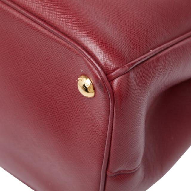 プラダ 三角ロゴプレート ハンドバッグ ショルダーバッグ 2WAY ワインレッド ボルドー サフィアーノレザー レディース PRADA 【中古】_3