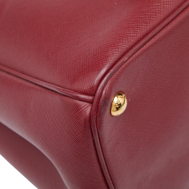 プラダ 三角ロゴプレート ハンドバッグ ショルダーバッグ 2WAY ワインレッド ボルドー サフィアーノレザー レディース PRADA 【中古】_5
