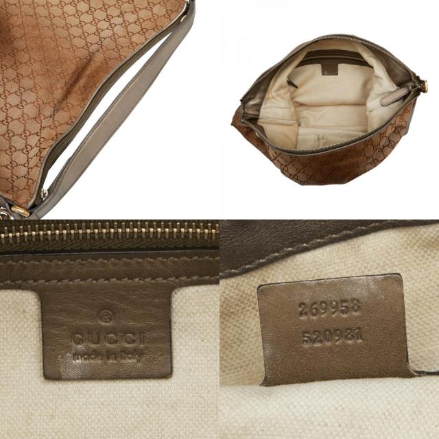 グッチ GGキャンバス ハートビット バンブー ワンショルダーバッグ 269958 ブラウン キャンバス レザー レディース GUCCI 【中古】_9