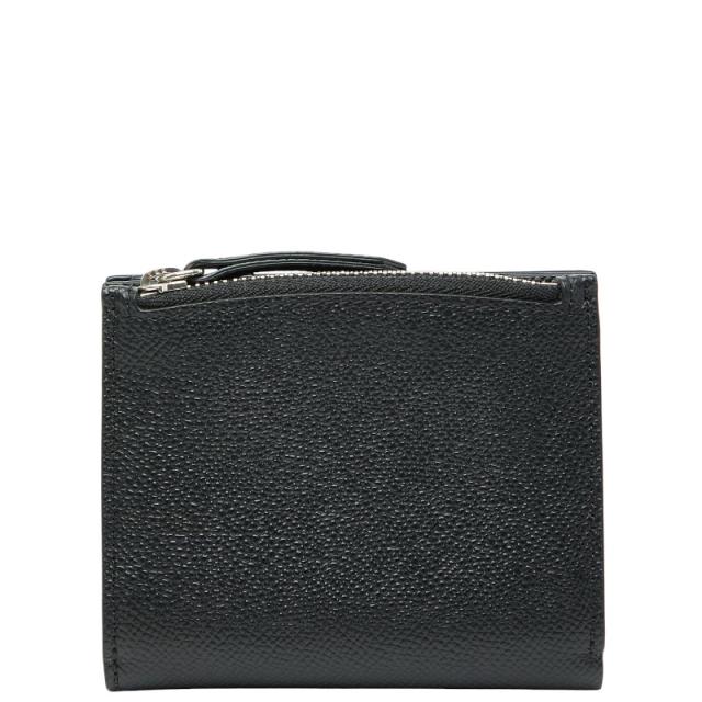 マルタンマルジェラ 4ステッチ 二つ折り財布 ブラック レザー レディース MARTIN MARGIELA 【中古】