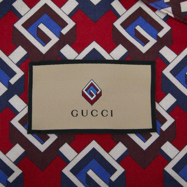 グッチ ジオメトリックG ガーメントバッグ 662298 レッド マルチカラー