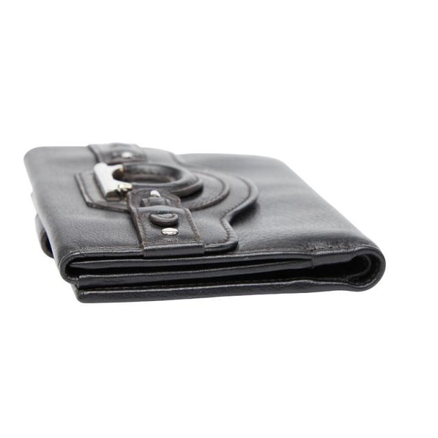 サルヴァトーレフェラガモ ガンチーニ 二つ折り財布 ブラック レザー