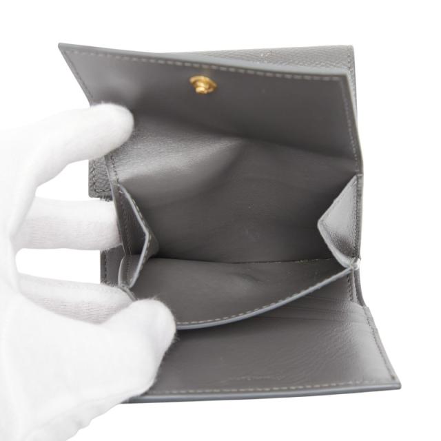 セリーヌ 三つ折り財布 グレー レザー レディース CELINE 【中古】