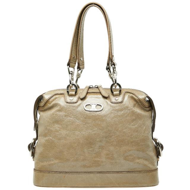 セリーヌ ハンドバッグ ベージュ パテントレザー レディース CELINE 【中古】