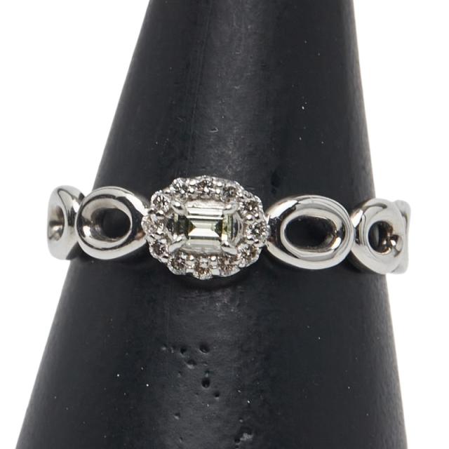 Pt900 プラチナ ダイヤ0.17ct リング 指輪 レディース 13号 中古