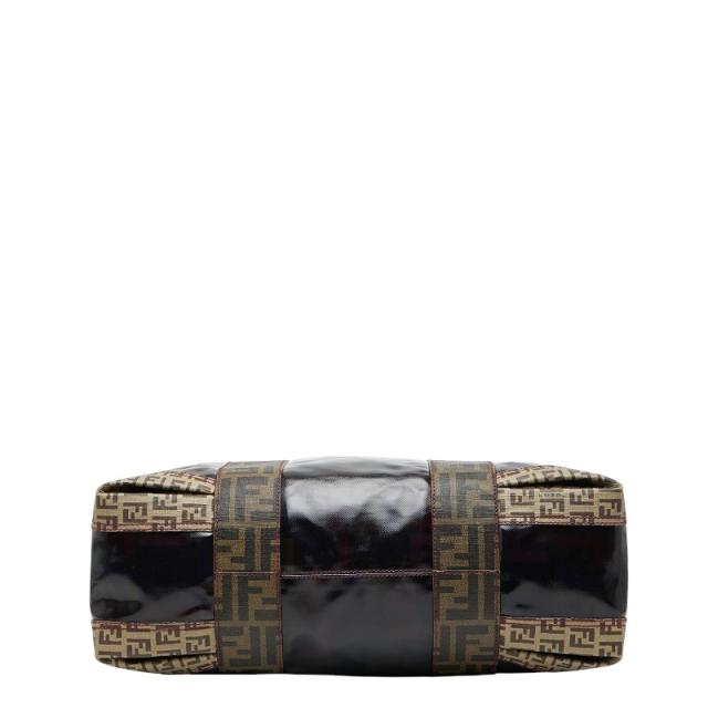 フェンディ ズッカ トートバッグ ハンドバッグ 8BL096 ブラウン エナメル PVC レディース FENDI 【中古】_2