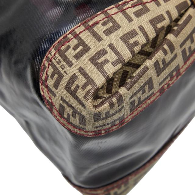 フェンディ ズッカ トートバッグ ハンドバッグ 8BL096 ブラウン エナメル PVC レディース FENDI 【中古】_4