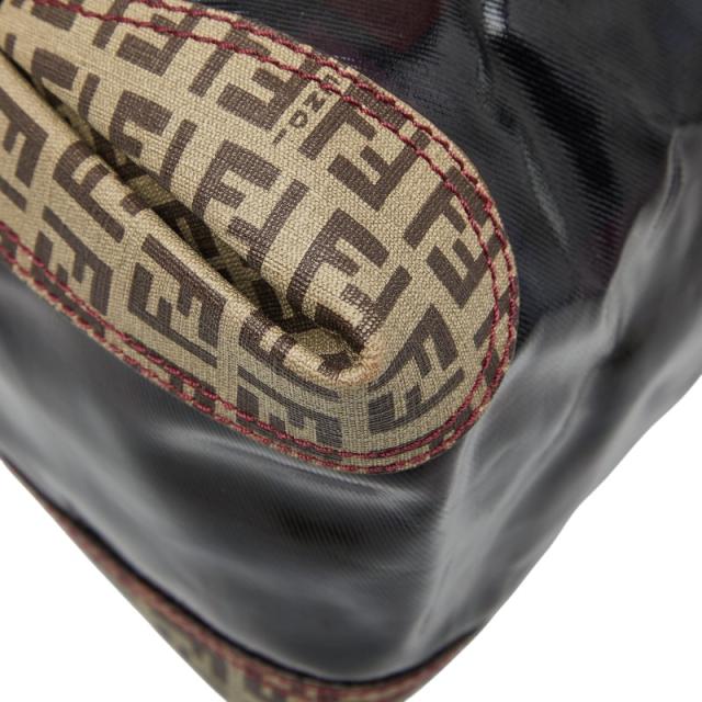 フェンディ ズッカ トートバッグ ハンドバッグ 8BL096 ブラウン エナメル PVC レディース FENDI 【中古】_5