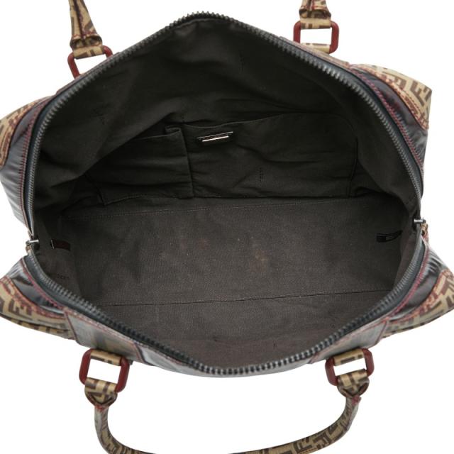 フェンディ ズッカ トートバッグ ハンドバッグ 8BL096 ブラウン エナメル PVC レディース FENDI 【中古】_8