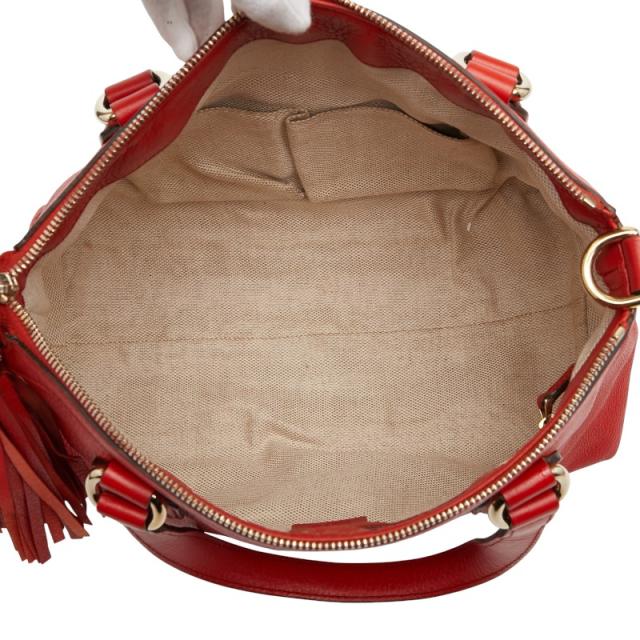 グッチ ソーホー ハンドバッグ ショルダーバッグ 2WAY 308362 レッド レザー レディース GUCCI 【中古】_8