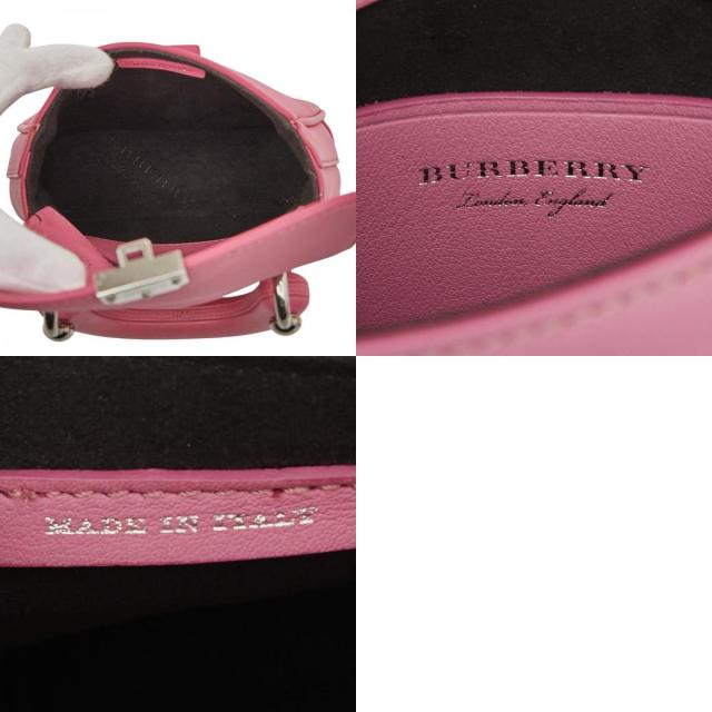 バーバリー DK88 ミニ ハンドバッグ ショルダーバッグ 2WAY ピンク レザー レディース BURBERRY 【中古】_9