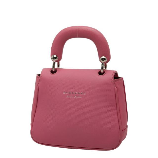 バーバリー DK88 ミニ ハンドバッグ ショルダーバッグ 2WAY ピンク レザー レディース BURBERRY 【中古】_1