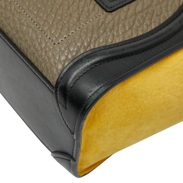 セリーヌ ラゲージ ナノショッパー トリコロール ハンドバッグ ショルダーバッグ 2WAY ベージュ マルチカラー レザー CELINE 【中古】_3