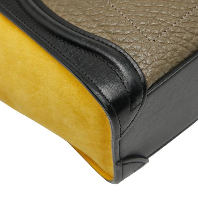 セリーヌ ラゲージ ナノショッパー トリコロール ハンドバッグ ショルダーバッグ 2WAY ベージュ マルチカラー レザー CELINE 【中古】_4