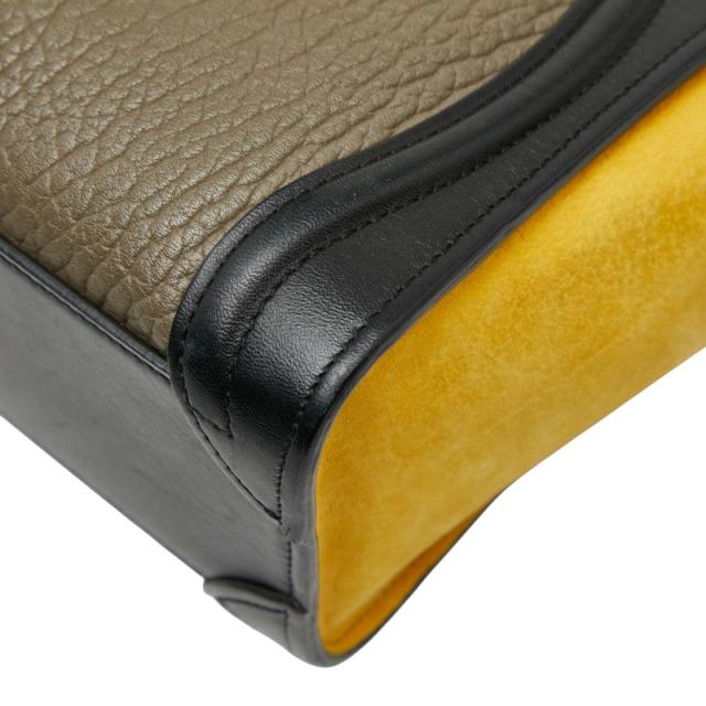 セリーヌ ラゲージ ナノショッパー トリコロール ハンドバッグ ショルダーバッグ 2WAY ベージュ マルチカラー レザー CELINE 【中古】_5