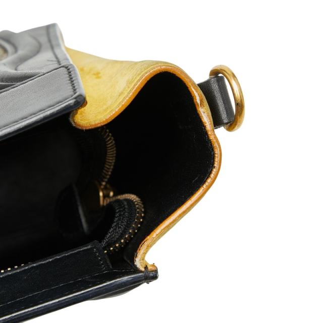 セリーヌ ラゲージ ナノショッパー トリコロール ハンドバッグ ショルダーバッグ 2WAY ベージュ マルチカラー レザー CELINE 【中古】_8