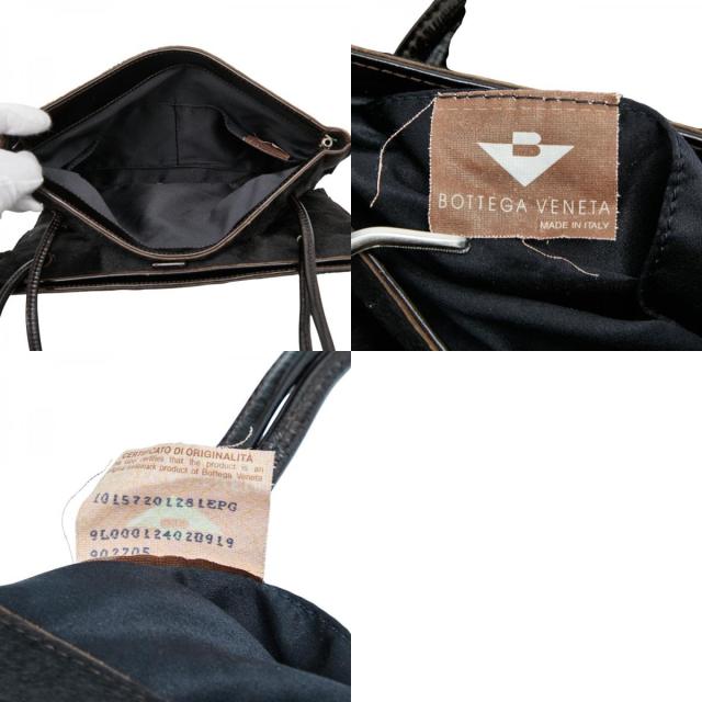 ボッテガヴェネタ ハンドバッグ ブラック ハラコ パテントレザー レディース BOTTEGAVENETA 【中古】_9
