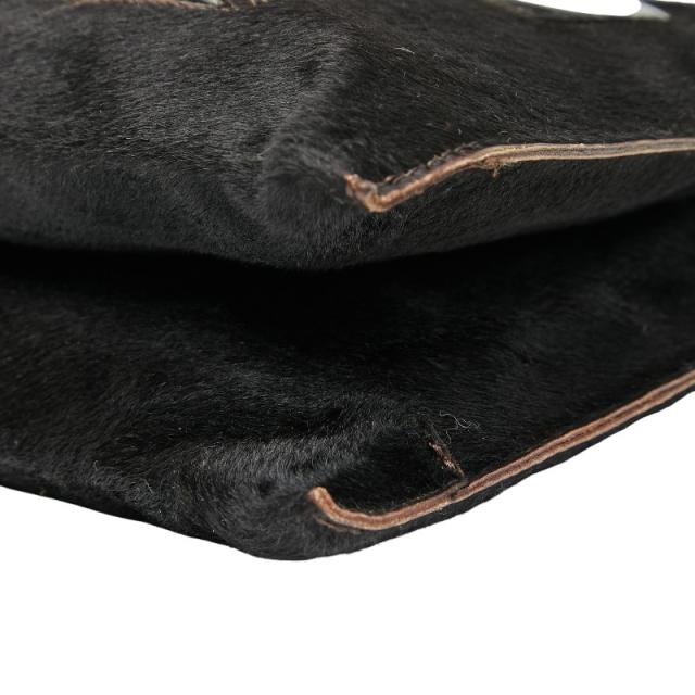 ボッテガヴェネタ ハンドバッグ ブラック ハラコ パテントレザー レディース BOTTEGAVENETA 【中古】_3